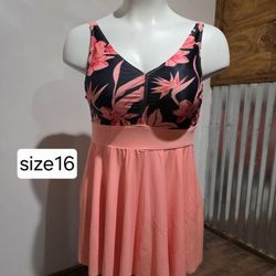 New Women's One Piece Plus Size SwimDress