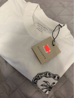 AllSaints White Graphic T-Shirt Medium