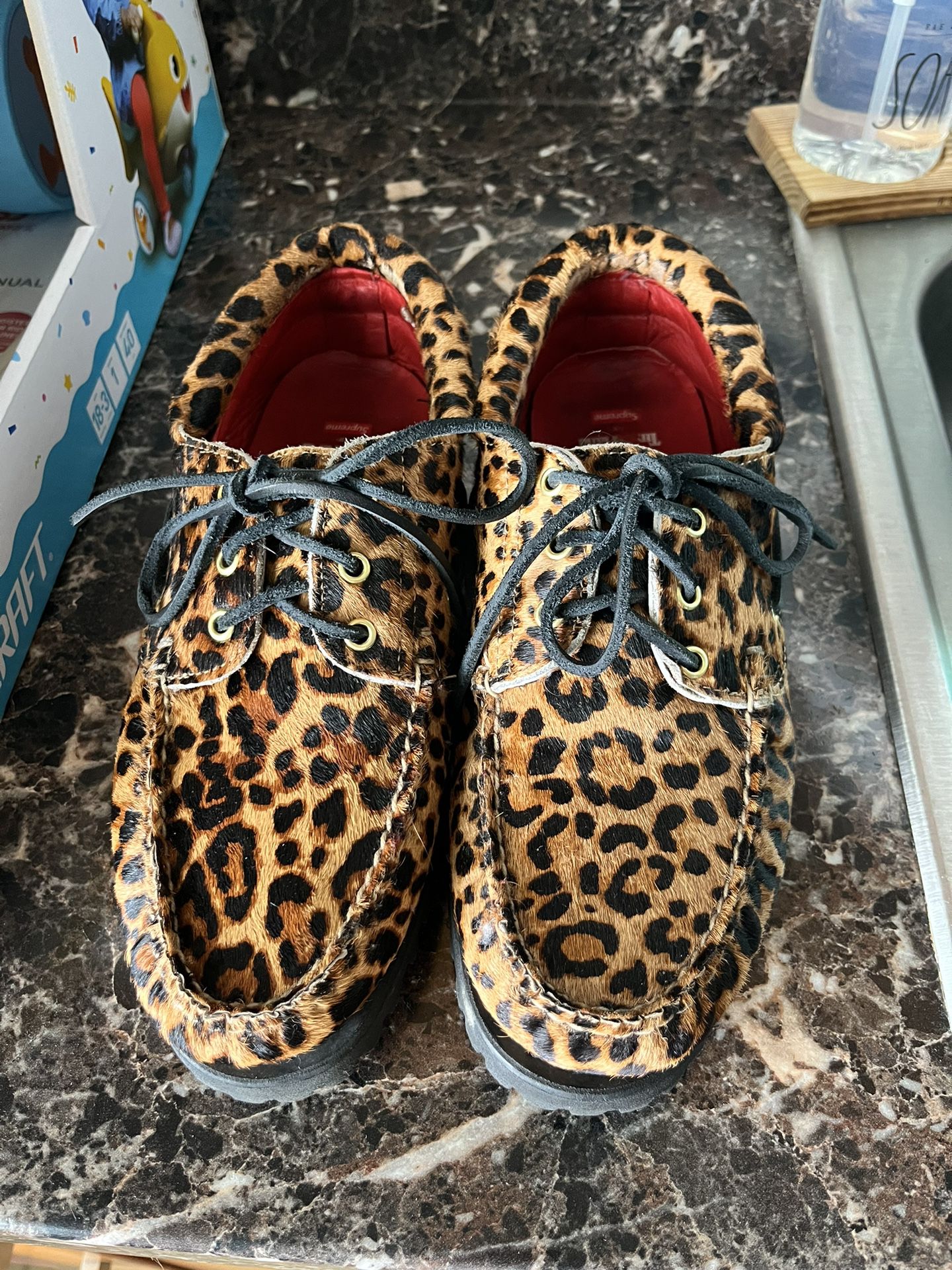 Supreme X Timberland Cheetah Print Shoes
