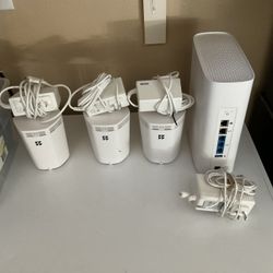 Google GFiber WiFi 6e Router And 3 Extenders