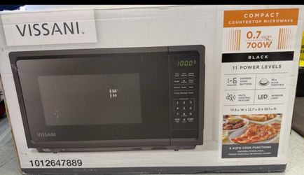 Vissani Black Microwave – Works Great”