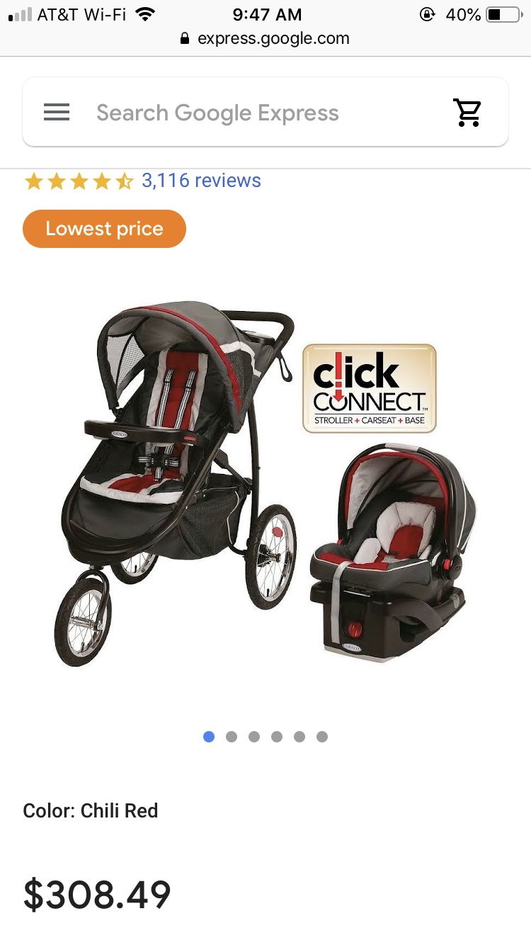 Jogger Stroller with carseat (2bases)