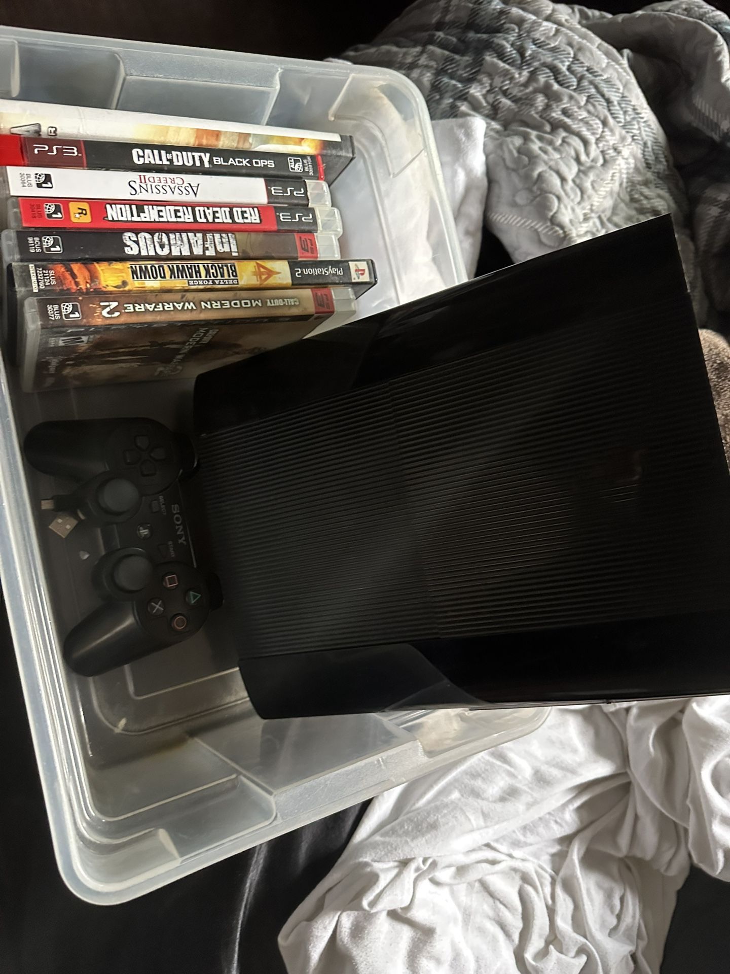 PS3 Slim With Games 
