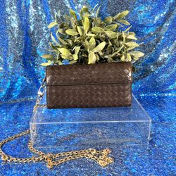 Bottega Veneta Intrecciato Brown Woven Leather Wallet