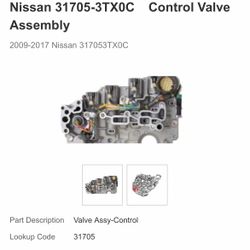2011 Nissan Altima Valve Body