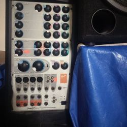 Powered Mixer And Speakers, Ready For Karaoke 