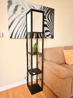 Modern Side Lamp with  Shelf