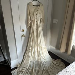 Linen Wedding/ Maternity Dress