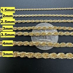 14k Gold Plated Rope Chain 