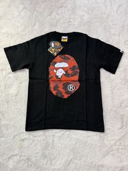 Bape Red Black Graphic Tee