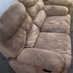 Brown Reclining sofa couch set
