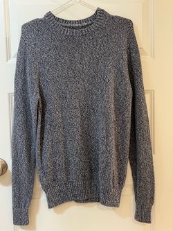 Size S St. John’s Bay Blue Gray 100% Cotton Sweater