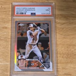 Topps Chrome Rookie Gunnar Henderson PSA 9 Refractor 