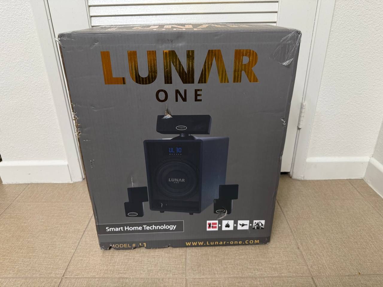 Lunar One L1 Home Theater System 3.1 Channel 2000W Amplifier Subwoofer Bluetooth Smart Home New Open Box 