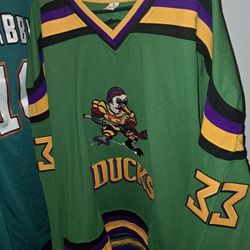 Mighty Ducks #33-Goldberg Stitched/Embroidered Jersey sz.XL-Men's NWOT