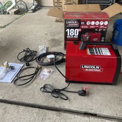 Lincoln Electric 180 Weld-Pak 180 Amp MIG Flux-Core Wire Feed Welder, 230V Brand New