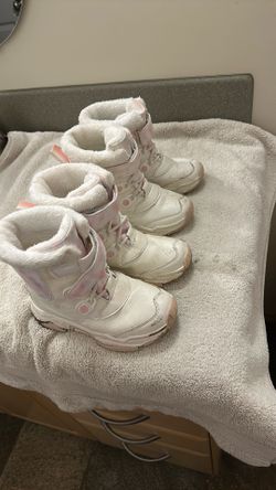 2 Pairs Snow Boots For Kids (sizes: 13 and 1)