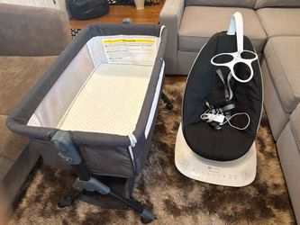 Baby bassinet and 4 moms rocker