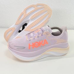 HOKA Skyward X 2 Running Shoes Womens 8 B Lilac Cream / Tangerine Glow NWOB