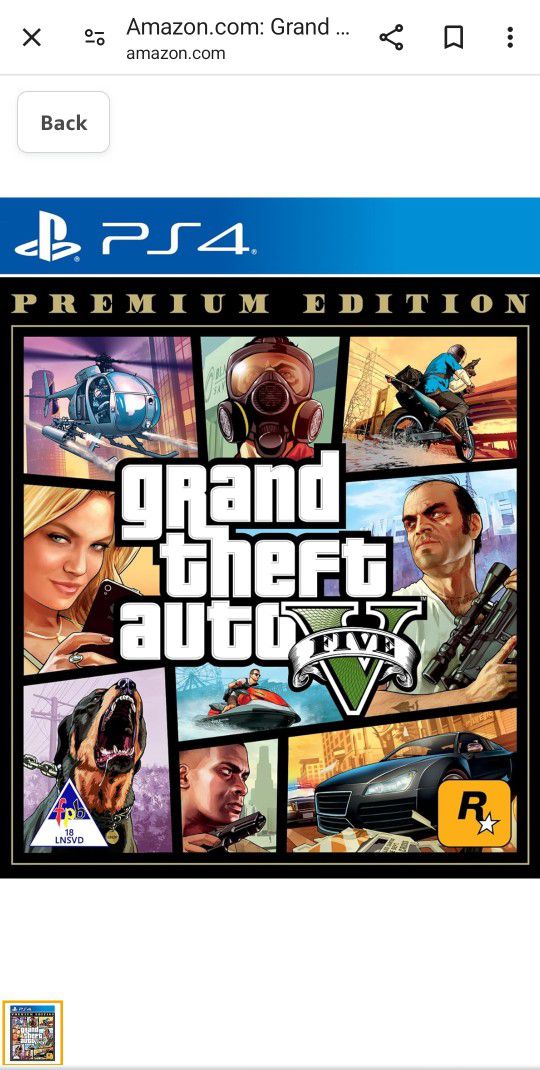 PS4- Grand Theft Auto 5- Premium Edition