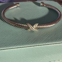 David Yurman Diamond X Sterling Silver  5 Mm