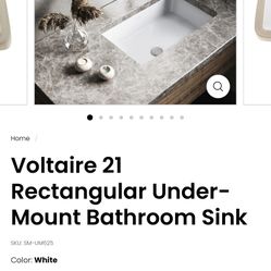 Voltaire 21 Rectangular Under-Mount Bathroom Sink