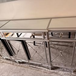 Mirrored Console Cabinet