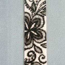 Handmade Beaded Black And White Flower Peyote Bracelet 