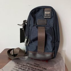 TUMl Blue Nylon Crossbody Sling Bag 
