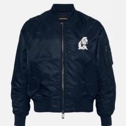 Emporio Armani Jacket French bulldog-embroidered Bomber Jacket Size S