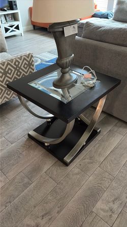 Lamp and table