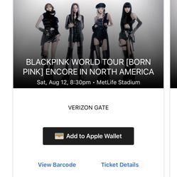 BLACKPINK Tickets MetLife Stadium 08/12 (6 Tickets)