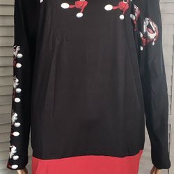 Black Santa Shirt/Dress, XL