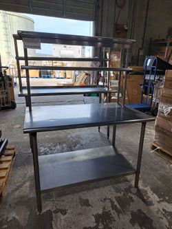 Stainless steel kitchen prep racks