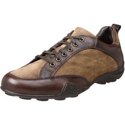 Geox Respira Brown Leather And Suede Casual Mens Sneakers Size 44 US 10.5