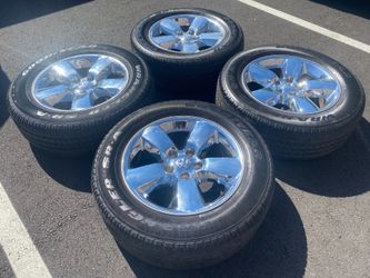 Factory 20” dodge ram 1500 5 lug rims & tires