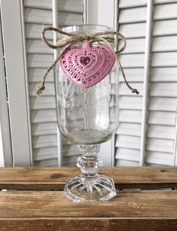 Mason Jar Valentine Vase