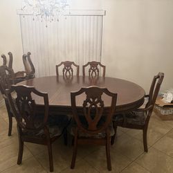 Dining table with 6 chairs