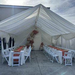 Tents With Drape And Party Decor 