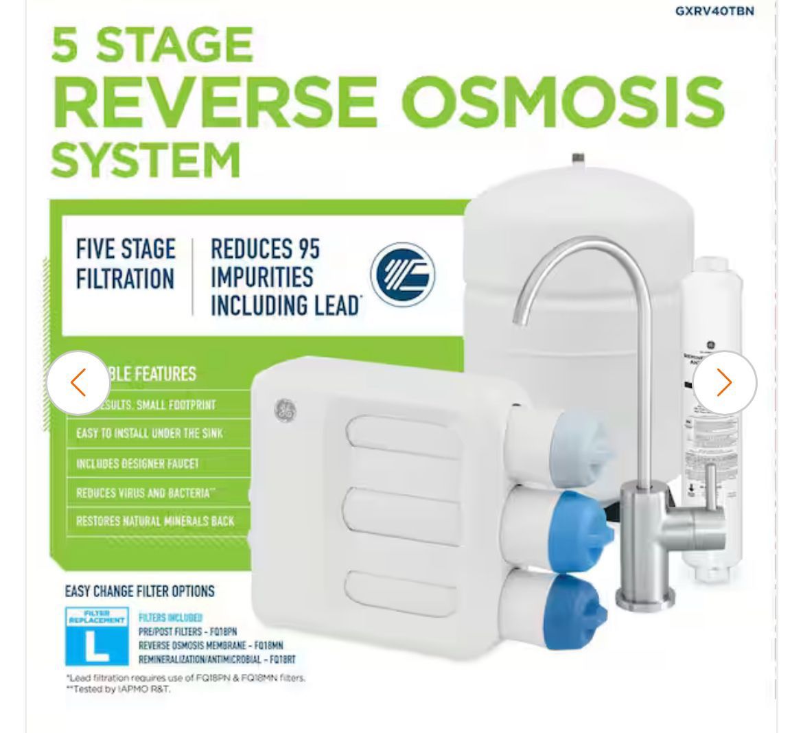 Under Sink 5 Stage Premium Reverse Osmosis Water Filtration System