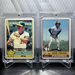 Gene Tenace / Bob Tolan 1976 Topps - Blank Back Error 