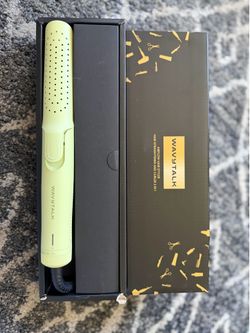 Rizador Wavytalk de 2,5 cm, moldeador con flujo de aire y aire de enfriamiento de 360° para fijar el peinado (verde)