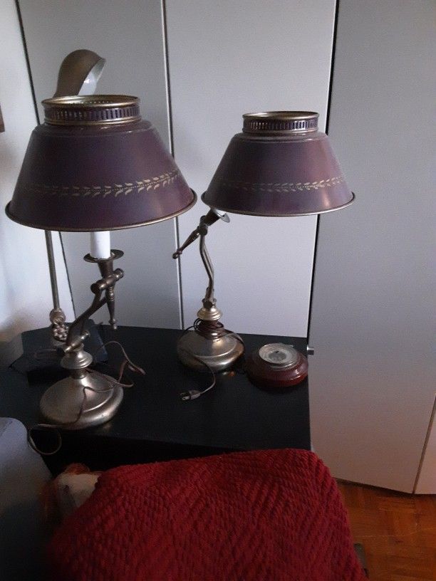 Pair Vintage Piano Lamps