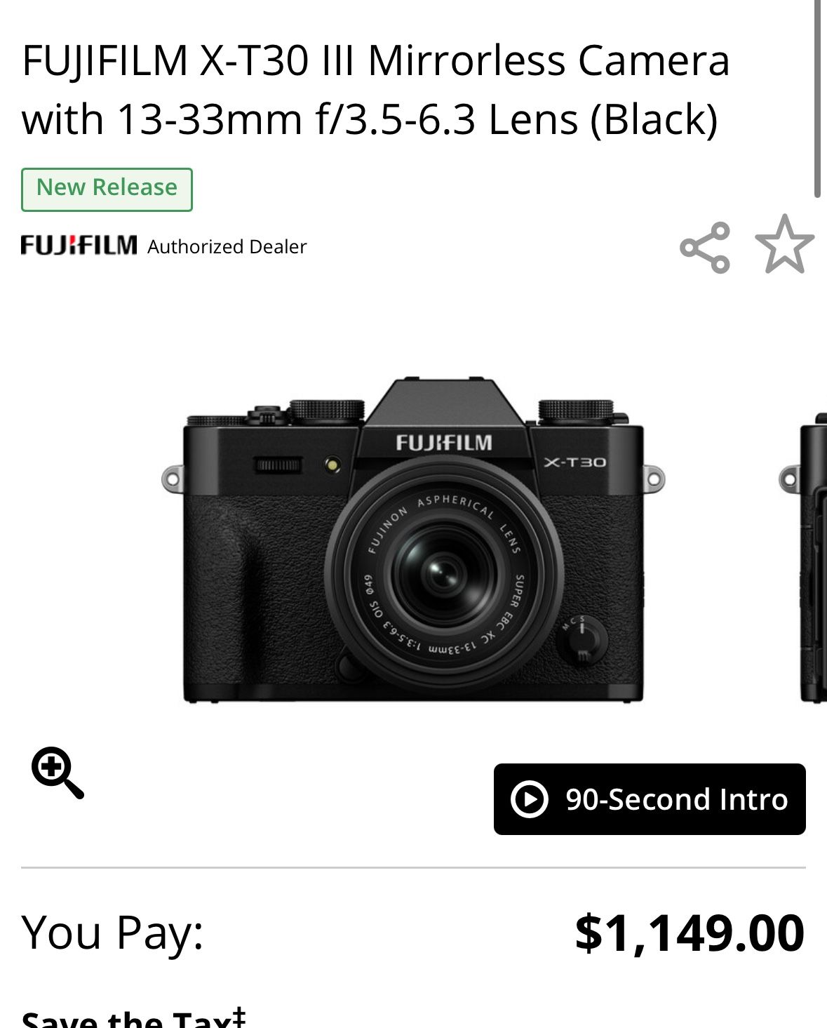 FUJIFILM Camera X-t3011