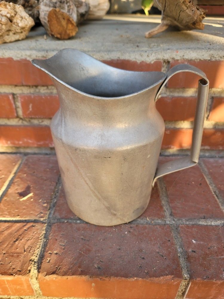 Vintage Aluminum Water Pitcher 