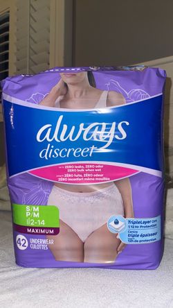 Always Discreet Maximum Underwear S/M 42 Count