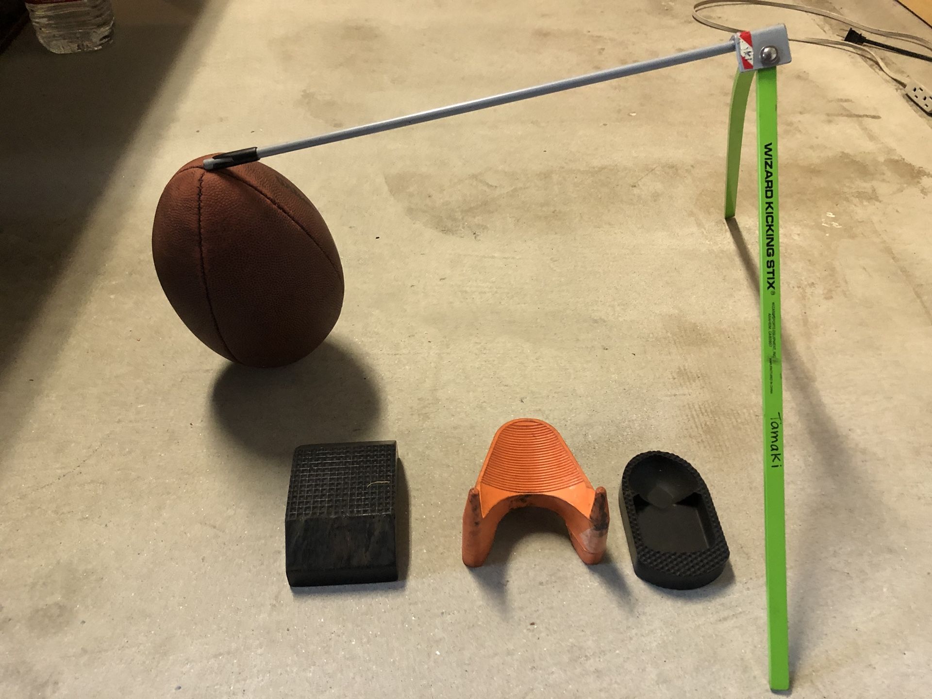Football Kicker Tee (Wizard Kicking Stix) and tees