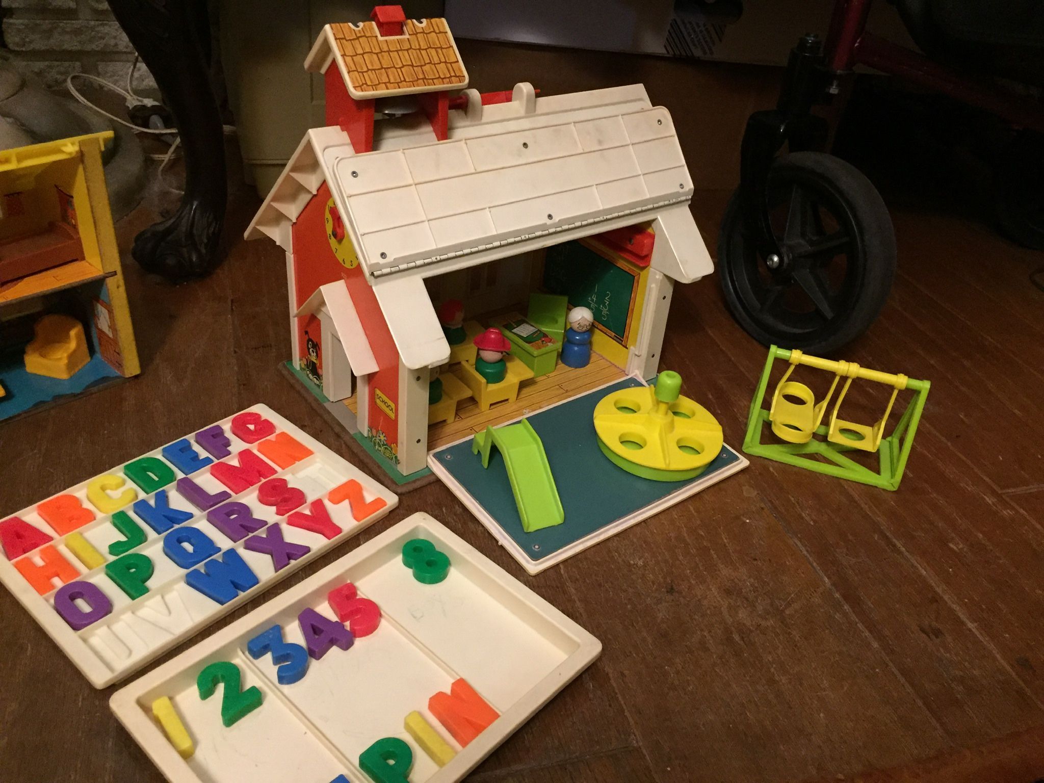Vintage Fisher Price School with Accessories
