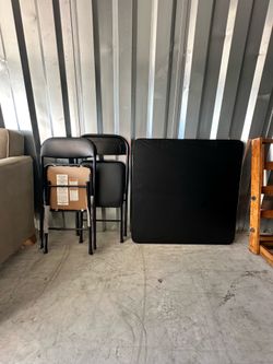 Black Mini Dining / Game Room Table W/ 2 Matching Chairs‼️$45‼️DELIVERY AVAILABLE FOR EXTRA FEE‼️