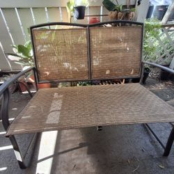 2-Person Loveseat Outdoor Bench (Came As Glider w/ Separate Gliding Pieces) 